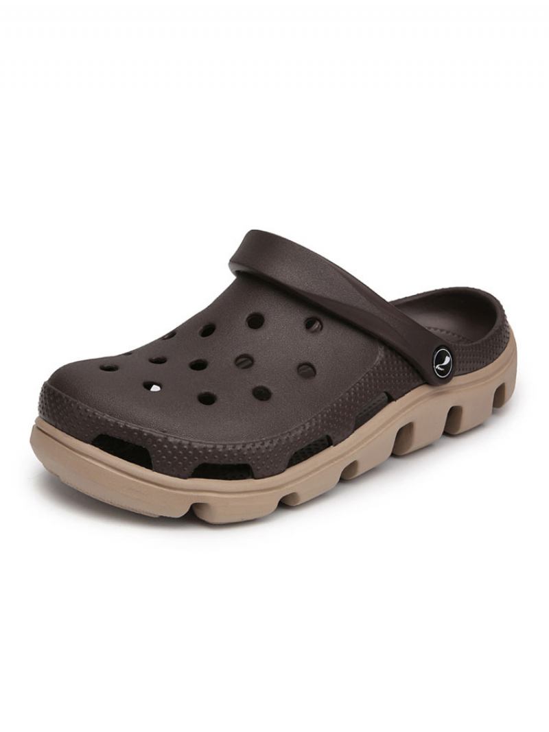 Muške Sandale Slip-on Pvc Gornji Eva Potplat - Deep Brown