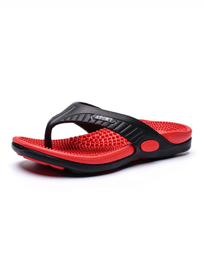 Muške Sandale Slip-on Pvc Gornji Eva Potplat - Crvena