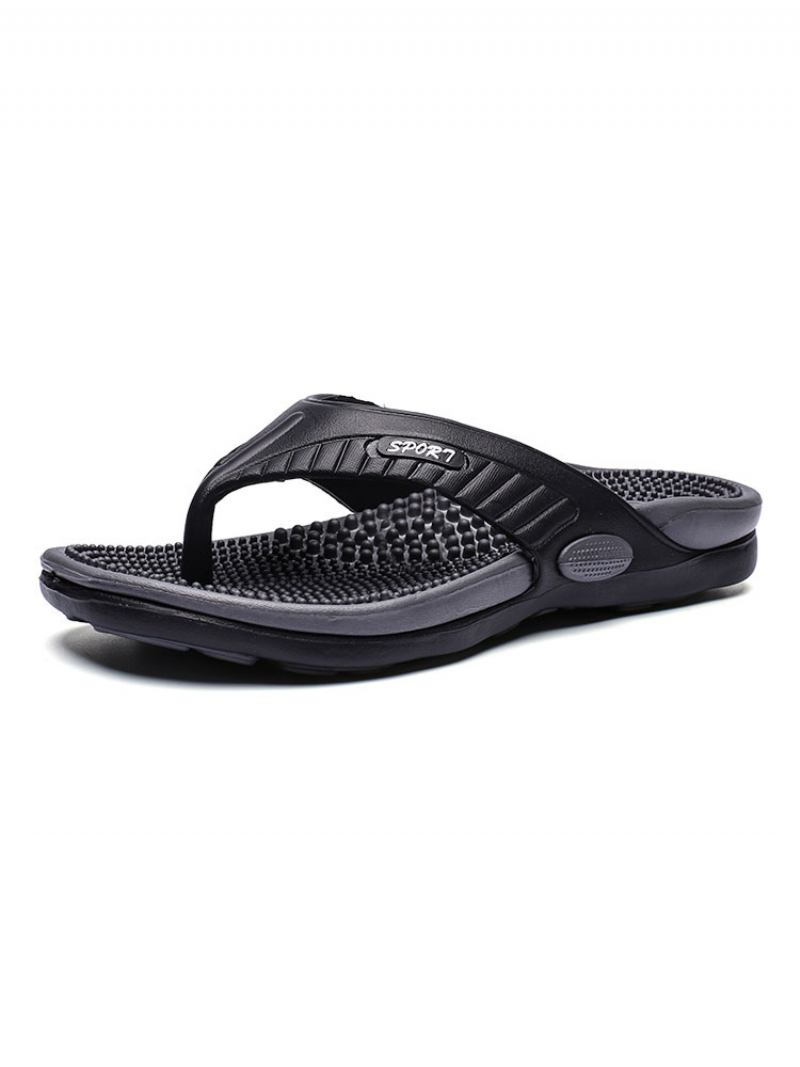 Muške Sandale Slip-on Pvc Gornji Eva Potplat - Crna