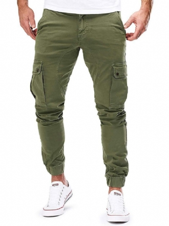 Muške Hlače Ležerne Trenirke Suženog Kroja Hunter Green Pants