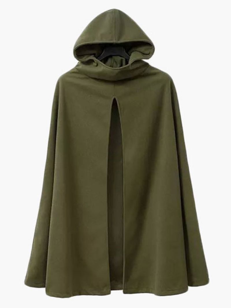 Ženski Kaput Cape Hoodie Jakna Poncho - Hunter Green